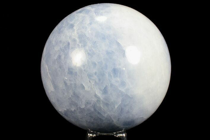 Polished Blue Calcite Sphere - Madagascar #74452